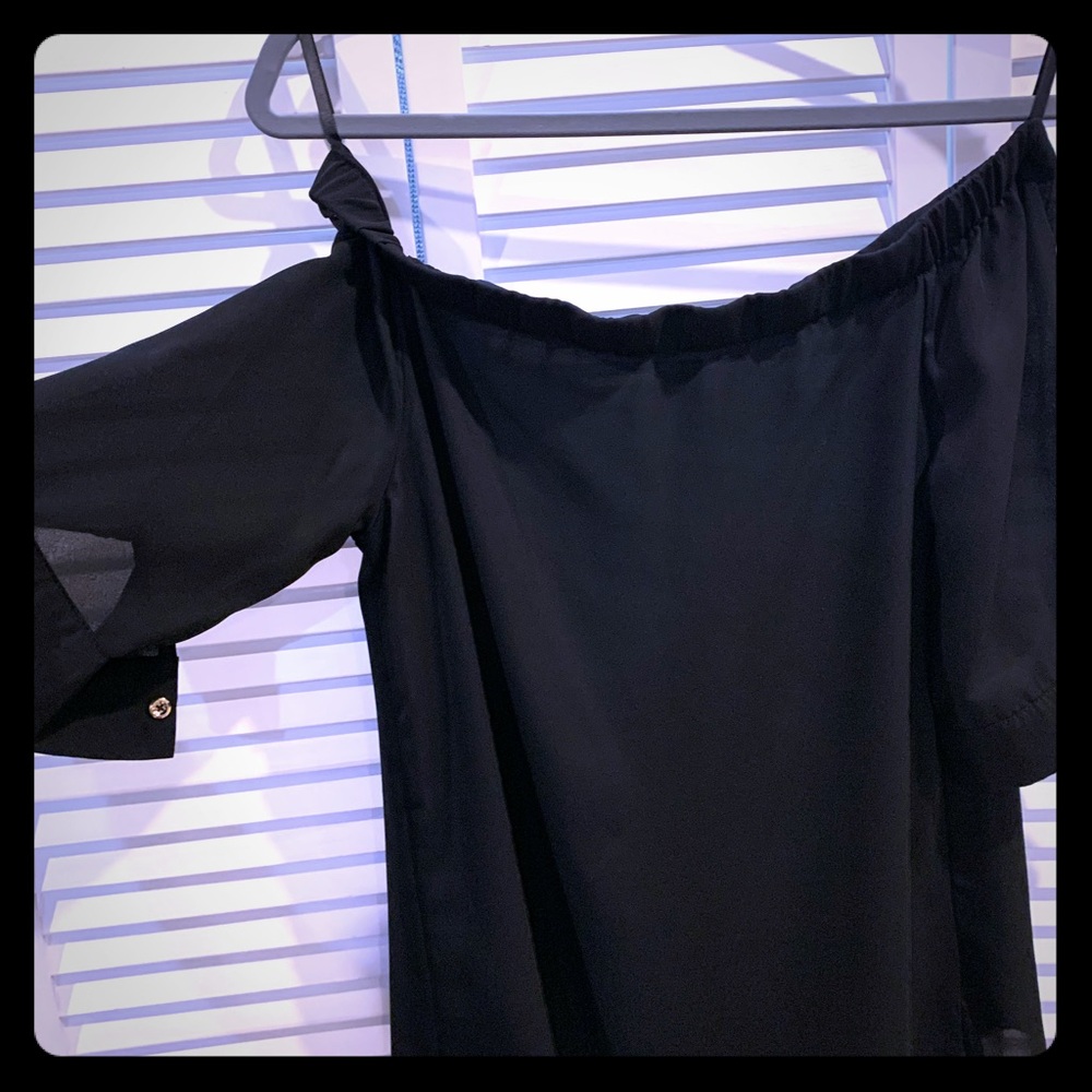 Off the shoulder black top